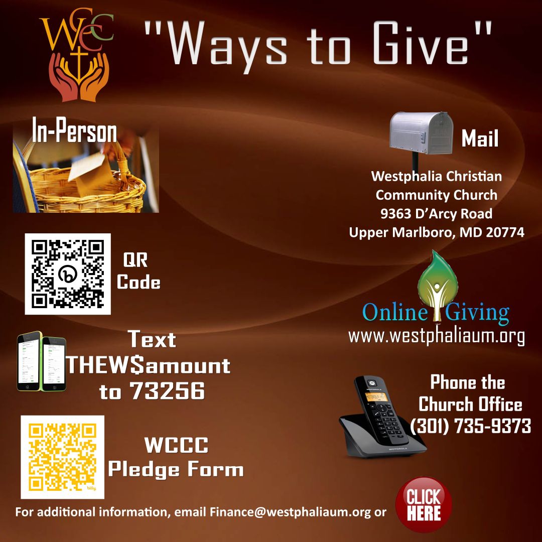 WCCC Ways to Give - Finance Revised 1-15-2026