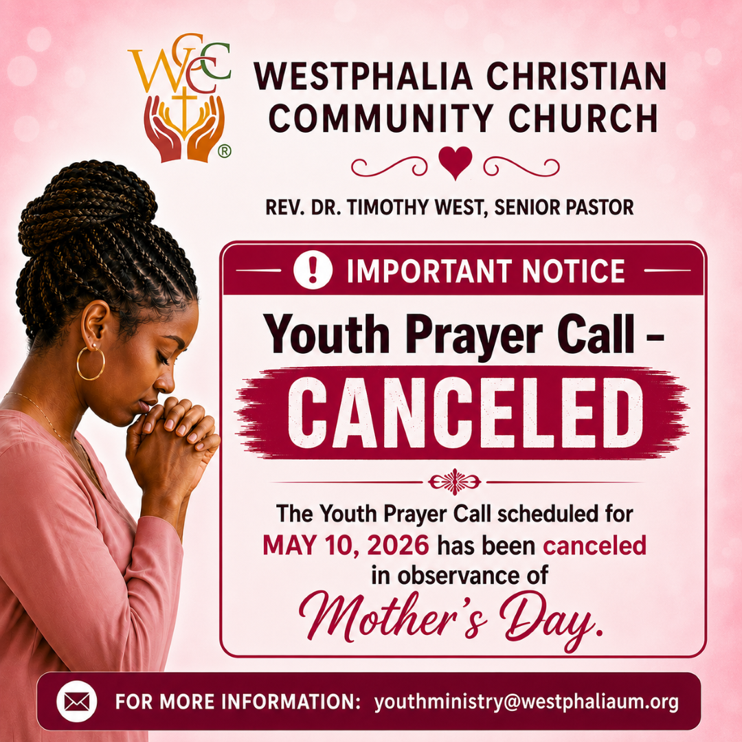 WCCC Flyer - Cancel Youth Prayer Call
