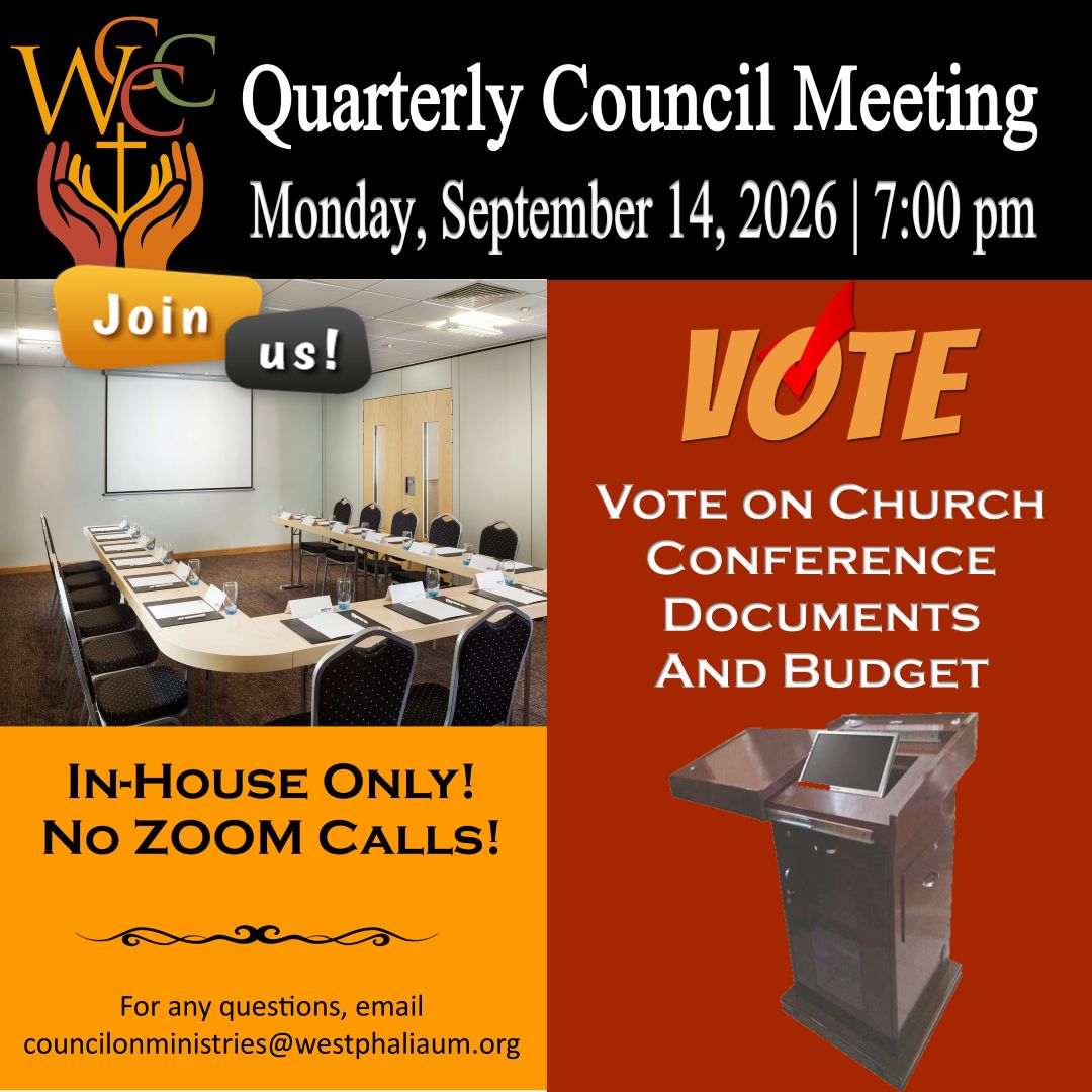 WCCC Quarterly Church Conference - 8-14-2026